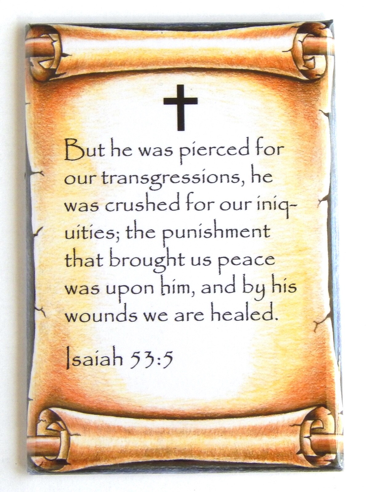 Isaiah 53:5 Bible Verse FRIDGE MAGNET christian catholic gallery