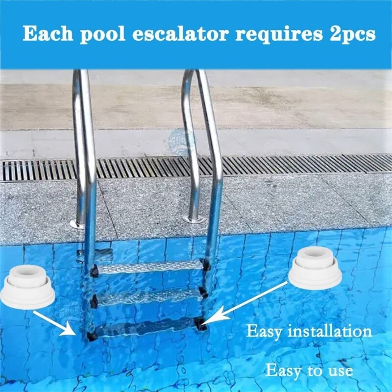 2Pack Universal Pool Ladder Rubber End Caps Safety Bumper Pool Ladder Replacemen gallery