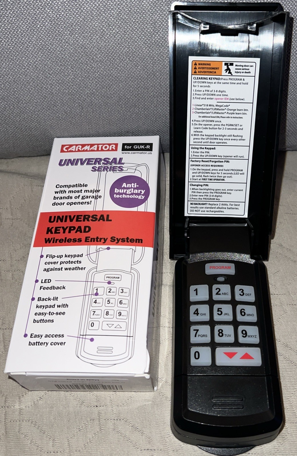 Universal Garage Door Wireless Entry Keypad System - For GUK-R gallery