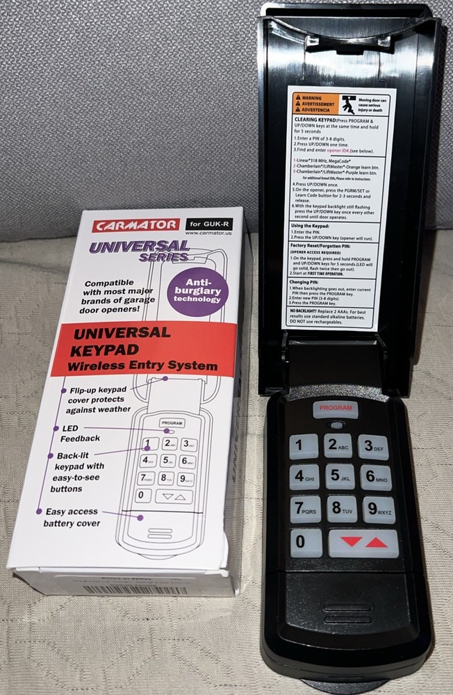 Universal Garage Door Wireless Entry Keypad System - For GUK-R