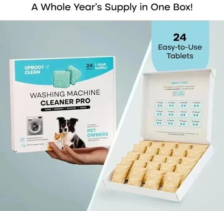 Uproot Clean Washing Machine Cleaner Tablets - 24 Pack for a 12 Month Supply. Fo gallery