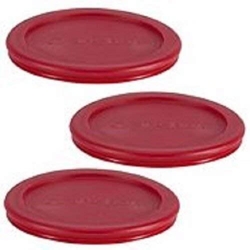 Anchor Hocking Replacement Lid 2 Cup / 472 ml, Set of 3 lids, red Round gallery