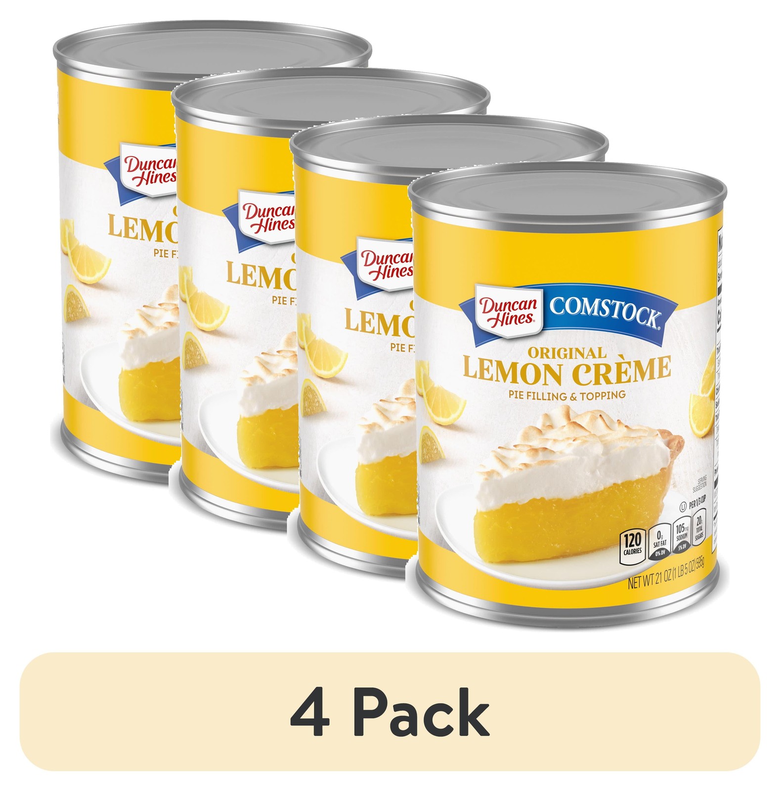(4 pack) Comstock Original Lemon Crème Pie Filling and Topping, 21 oz. gallery