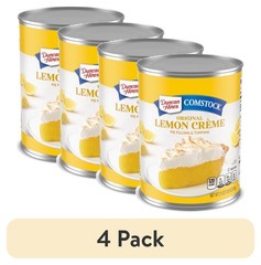 (4 pack) Comstock Original Lemon Crème Pie Filling and Topping, 21 oz.