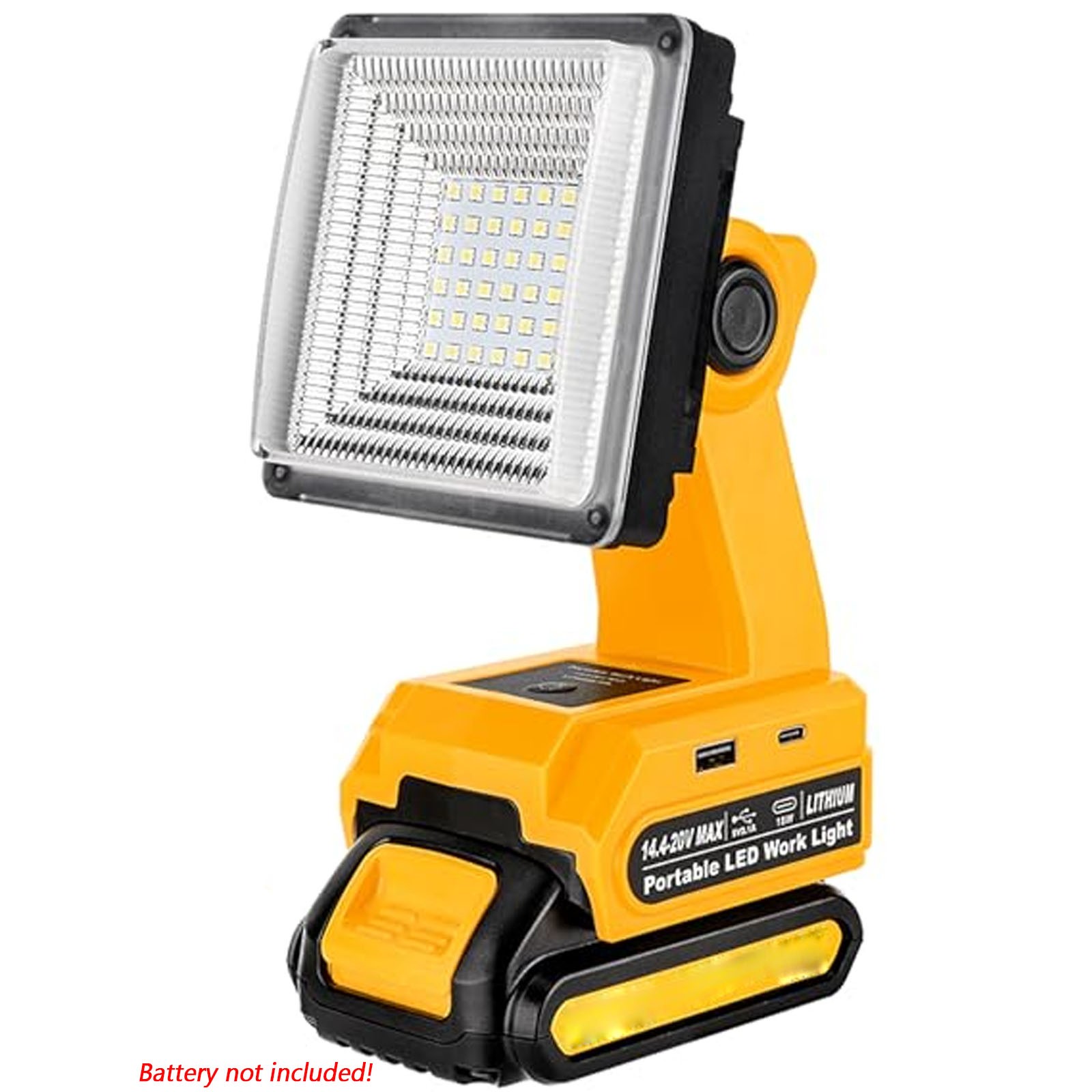 25W 800LM-1500LM Cordlesss Lamp LED Work Light Flashlight for Dewalt 20v Battery gallery