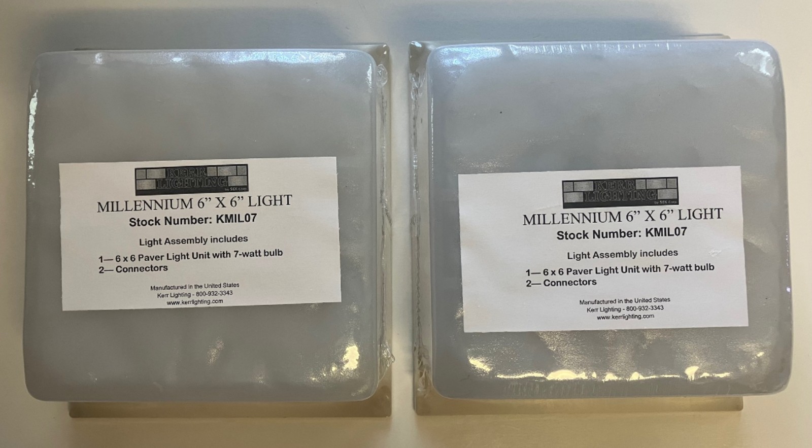 (2-Pack) Kerr Lighting Millennium Cobble Paver Lights (6" x 6") for Patios! gallery
