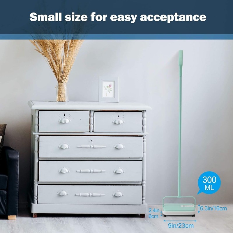 Compact & Eco-Friendly Carpet Sweeper - Lightweight, Quiet Care in Mint gallery