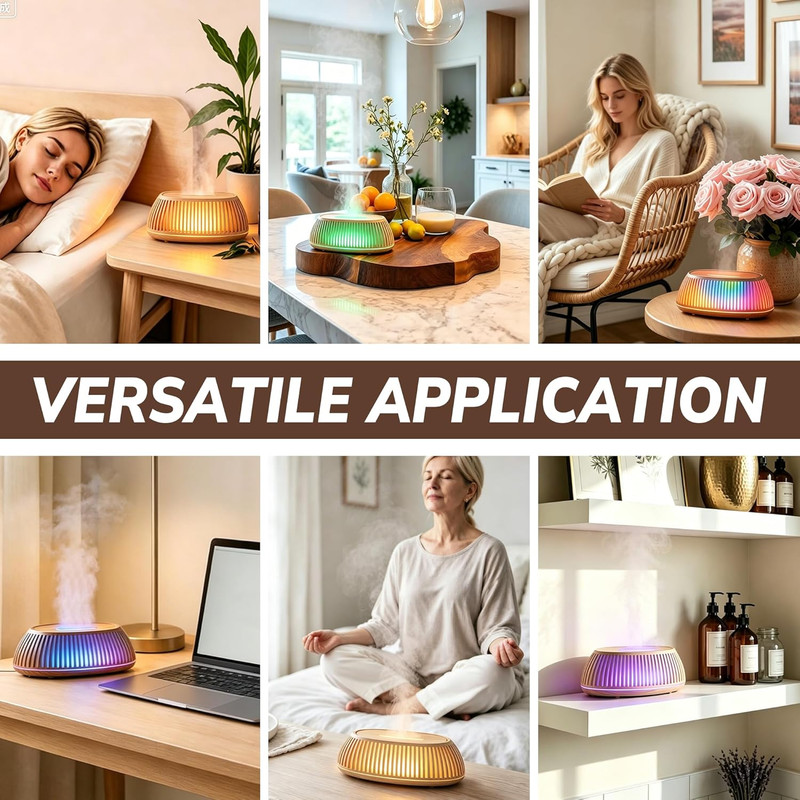 Flame Essential Oil Diffuser 150Ml, Ultrasonic Aromatherapy Diffuser gallery