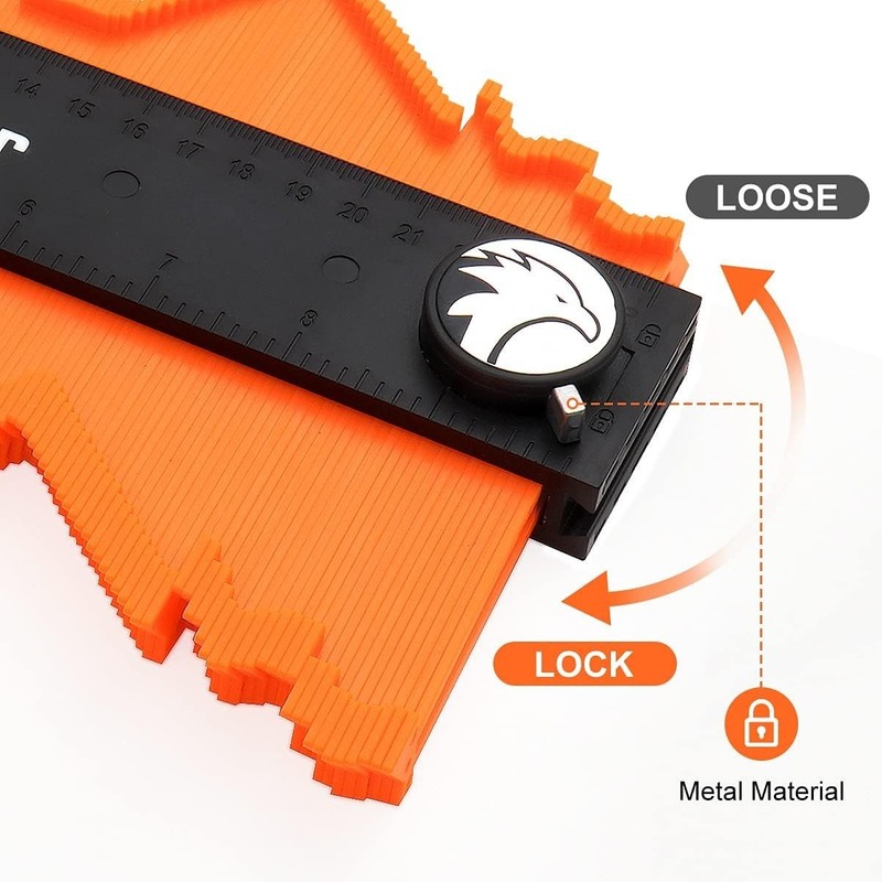 Saker Contour Gauge Profile Tool- Adjustable Lock-Precisely Copy Irregular Shape gallery