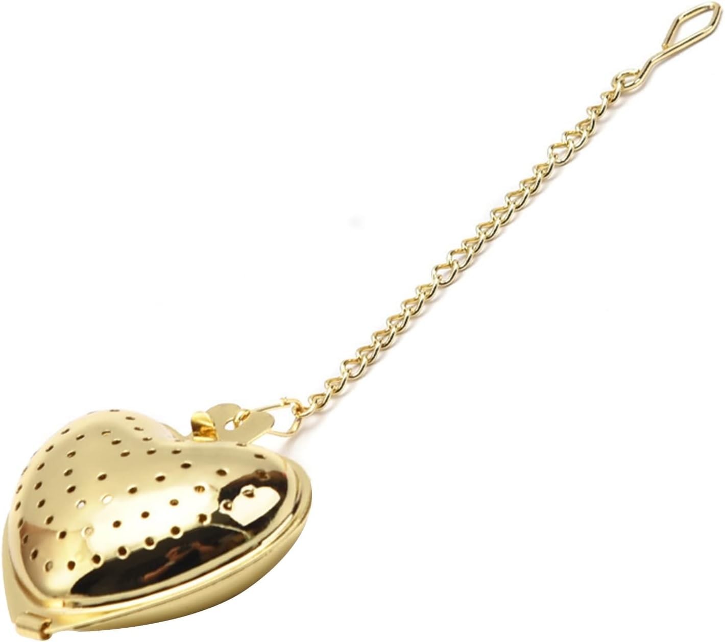 Gold Tea Strainer Easy To Clean Non Slip Fine Leak Hole Rapid Penetration Light gallery