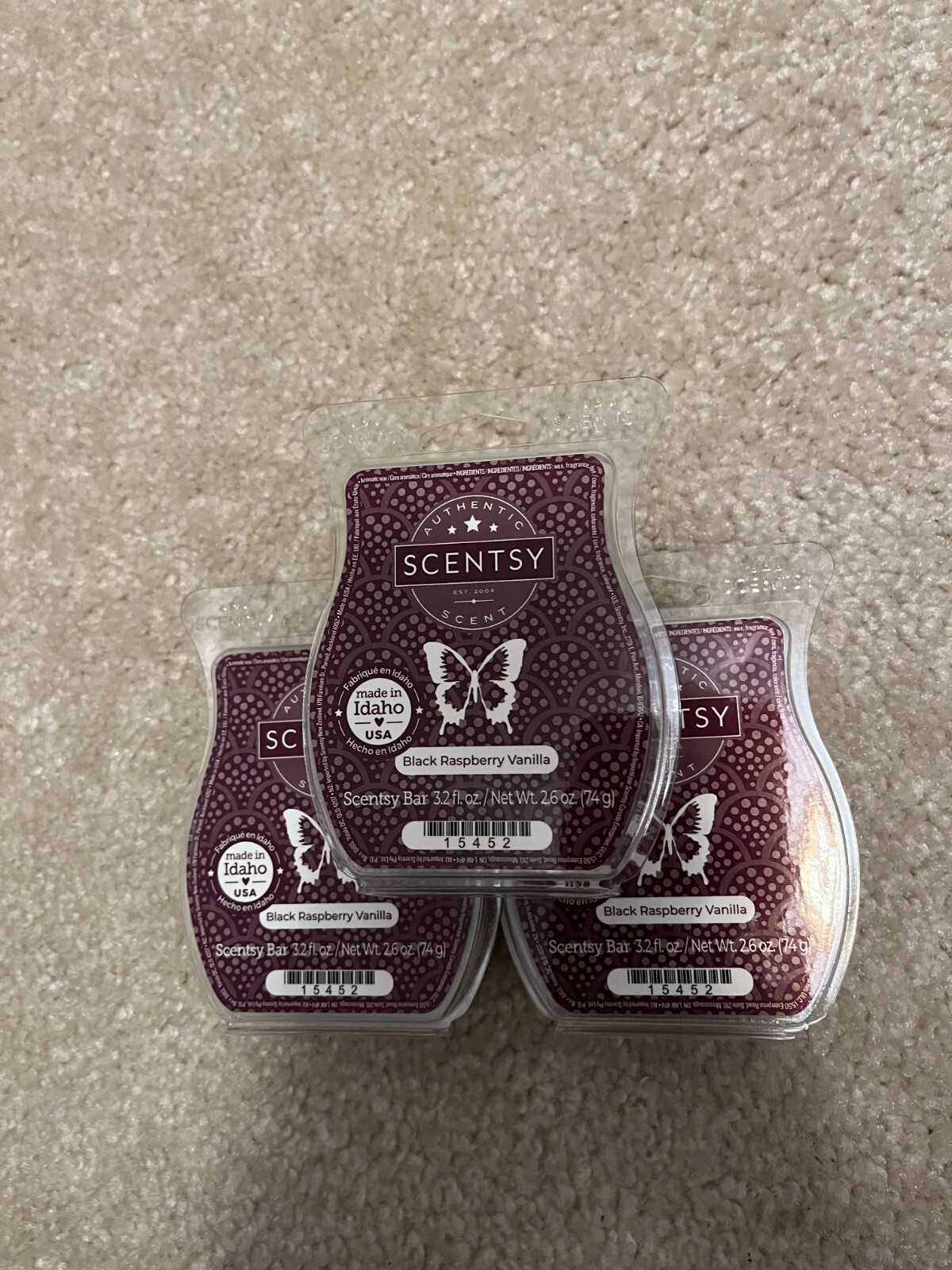 Scentsy wax bars Black Raspberry Vanilla Lot of 3 gallery
