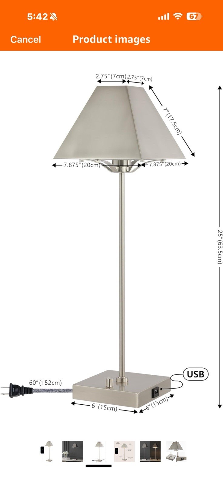 JONATHAN Y JYL6017A Ruthen 25" Industrial Style Iron Pyramid Bedside gallery