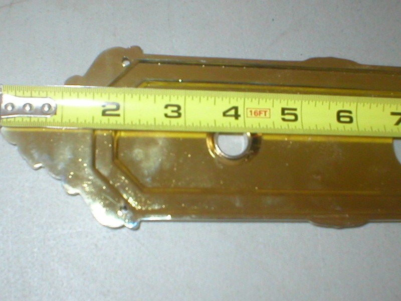 Single Piece Baldwin Door Interior Escutcheon Plate Polished Brass Finish 3"x11" gallery