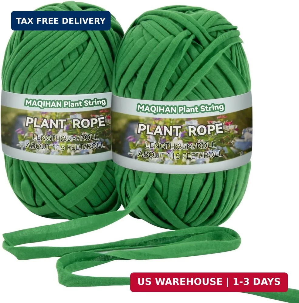 2 Pack Garden String - Plant Ties, Garden Twine, Gardening Tape, Tree Support, S
