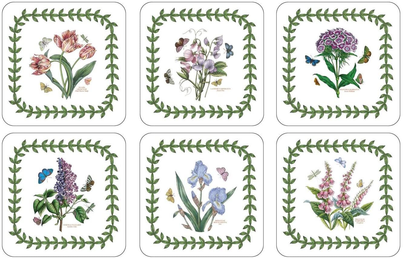 Pimpernel Botanic Garden Collection Cork-Backed Board Coasters, 4 in - Set of 6 gallery