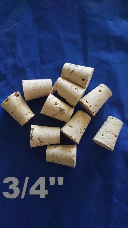 CORK stopper plug round tapered style crafts fishing lab wine all natural *3/4* gallery