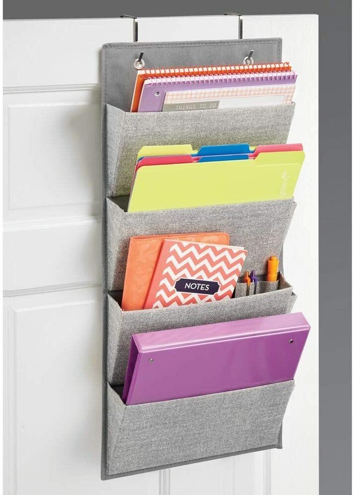 Storage Soft Fabric Storage Over The Door mDesign 4 Pocket gallery