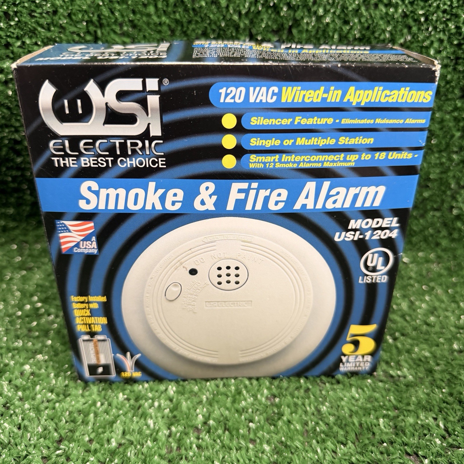 Smoke & Fire Wired-In Applications, Alarm Model USI-1204, Never Used! gallery
