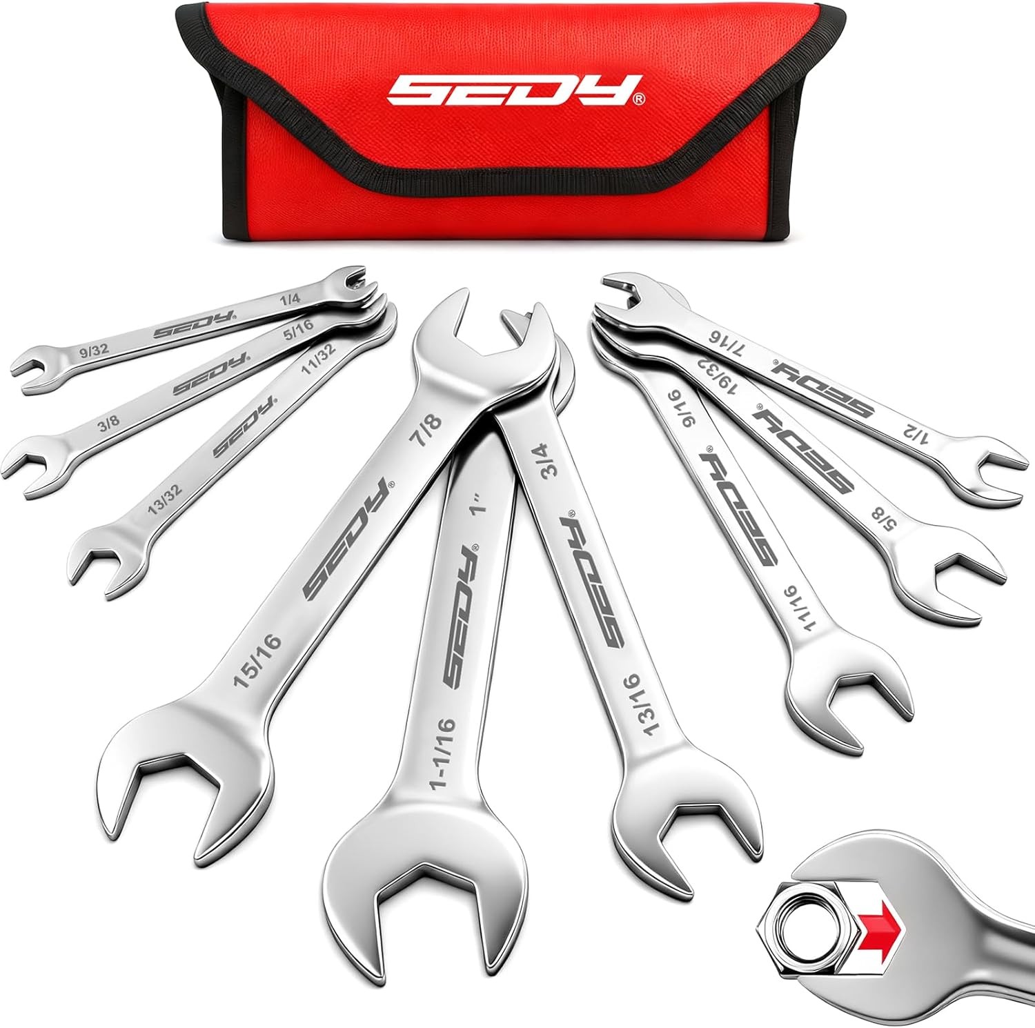 Super Thin Open-End Wrench Set,SAE & Metric,Slim 3 mm Thickness for Tight Spaces gallery