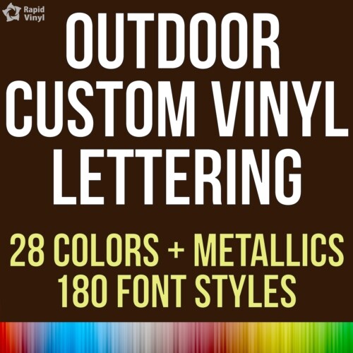 Custom Vinyl Lettering Outdoor Decal Car Truck Boat RV Door Window Glass Sticky gallery