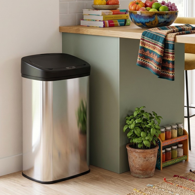 22 Gallon Automatic Sensor Trash Can, Touchless 82L Stainless Steel Trash Bin gallery