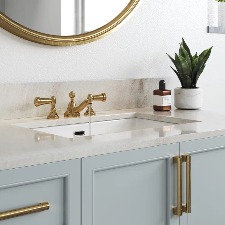 24'' Rectrangle Undermount Vitreous Ceramic Lavatory Vanity Bathroom Sink White gallery