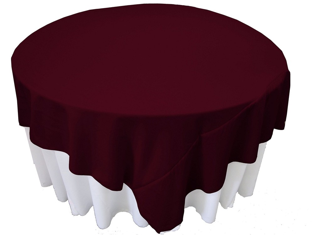Polyester Poplin Washable Square Tablecloth, Stain and Wrinkle Resistant Tabl...