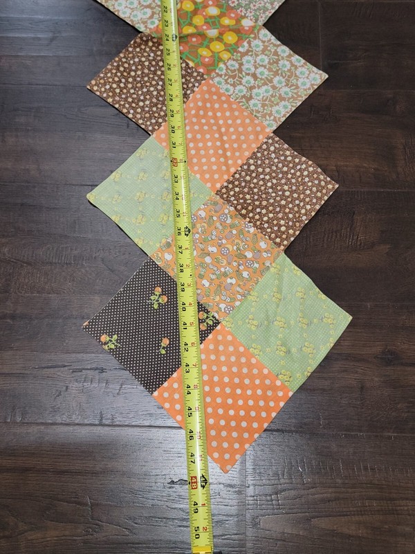 Vtg Handmade Patchwork Table Centerpiece Runner Décor 49x14 inches Retro Floral gallery