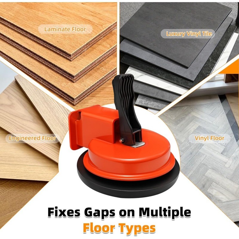 Floor Gap Fixer Tool with Suction Cup for Hardwood-Laminate and Vinyl Flooring gallery