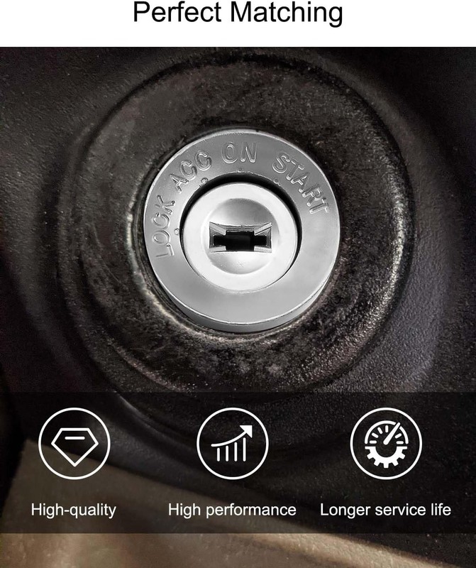 Ignition Switch Lock Key and Front Door Lock Cylinder Set Compatible with Toyota gallery