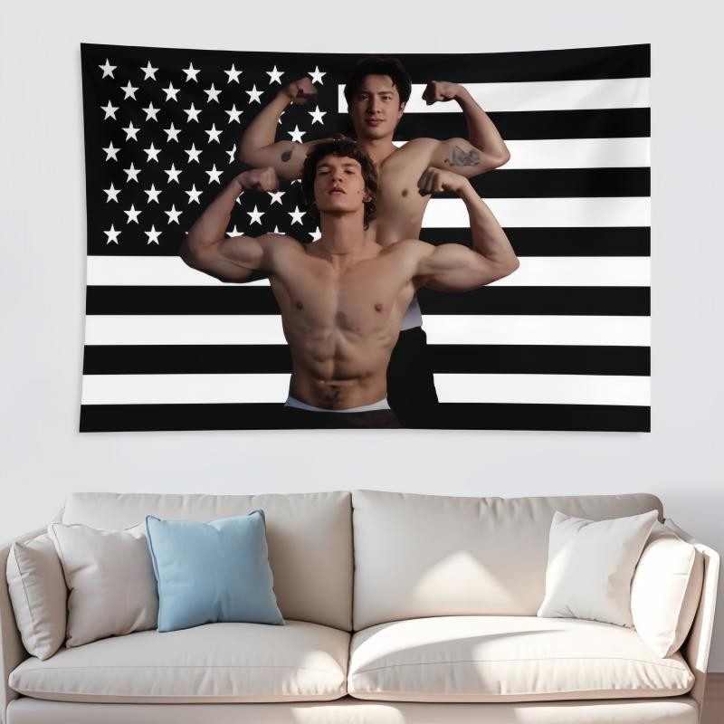 Vintage Heated Rivalry Tapestry, Retro Game Day Flag, Sports Aesthetic Wall Dec gallery