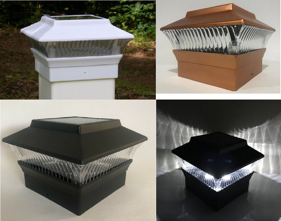 2/4/6/8/12-Pc Square Solar Post Cap Lights Fence Mount (Only for 4"x4" Posts) gallery