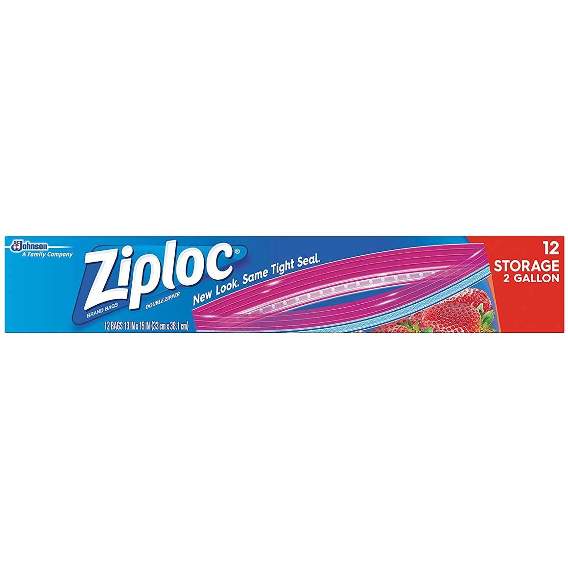 Ziploc Storage Bag 2 Gallon Double Zipper - 12 Ct - EACH gallery