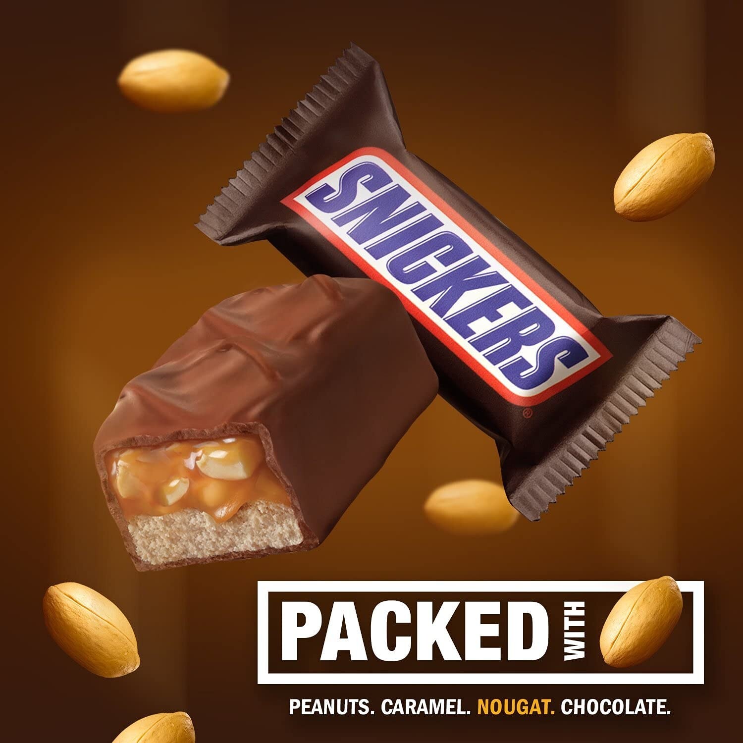 SNICKERS Milk Chocolate Individually Wrapped Bulk Fun Size Candy Bars (4 Pounds) gallery