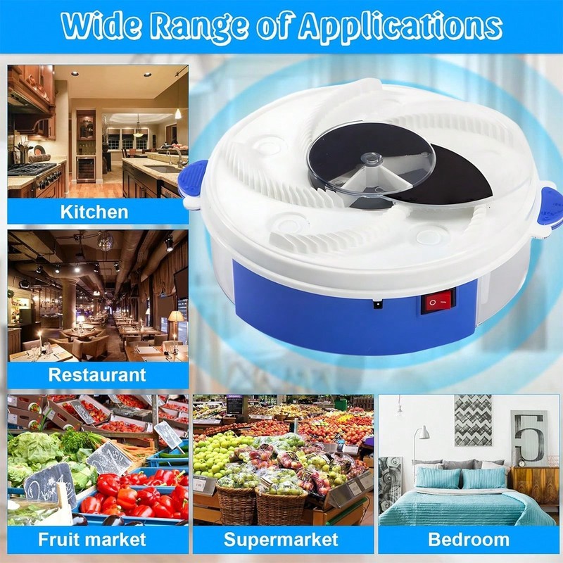 Electric FlyTrap Pest Device Gnat Flying Insect Trap Automatic FlyTrap Pest US gallery