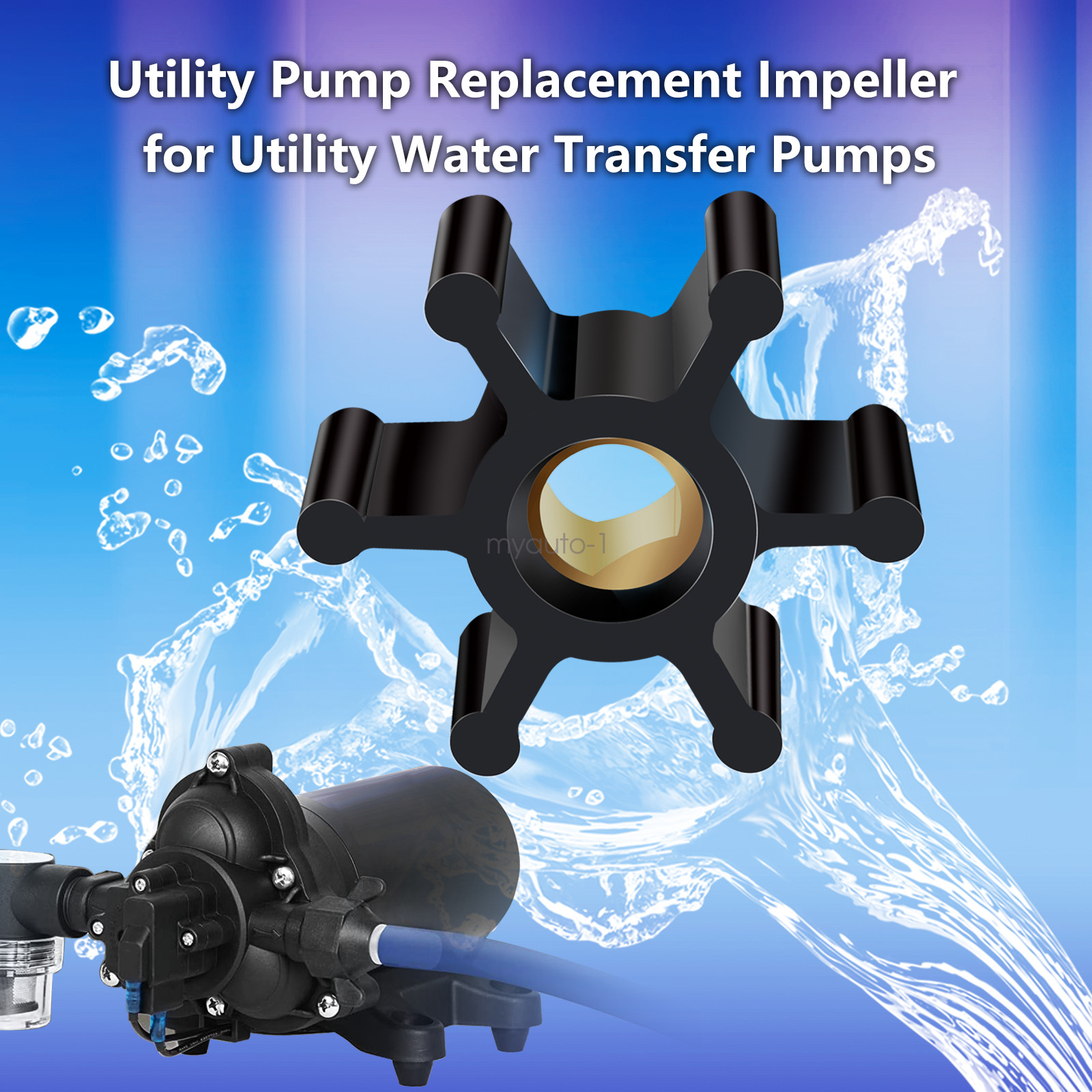5 pack Impeller for Utility Water Transfer Pump Fits 1/10th HP & 1/12th HP gallery