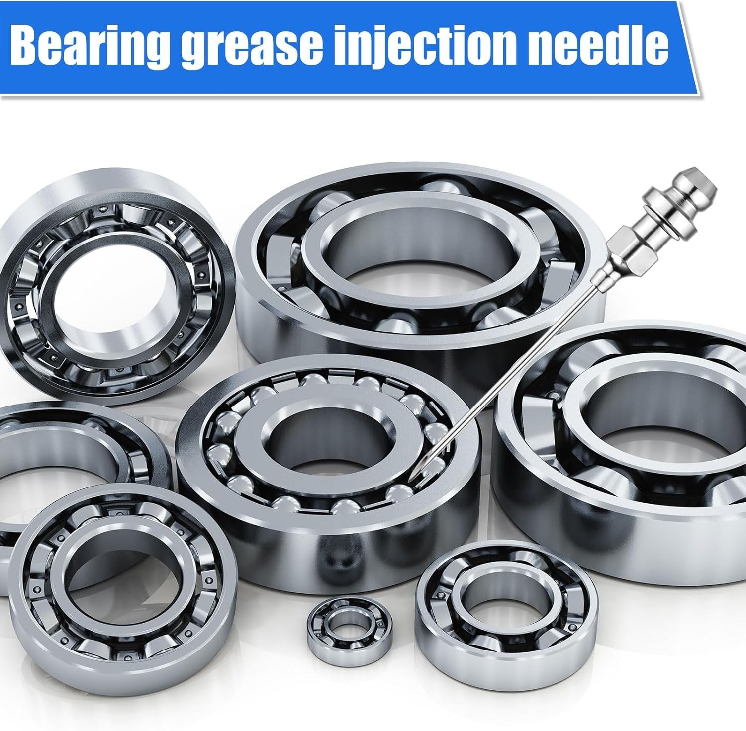 6PCS Grease Gun Accessory Kit with Needle Nozzles for Tight Spaces gallery