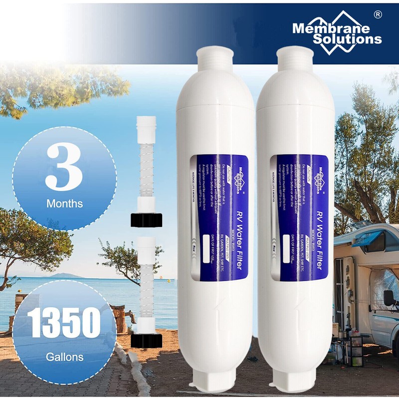 Camper Inline Water Filter System|Flexible Hose Protector,F Gardening Motorhome gallery