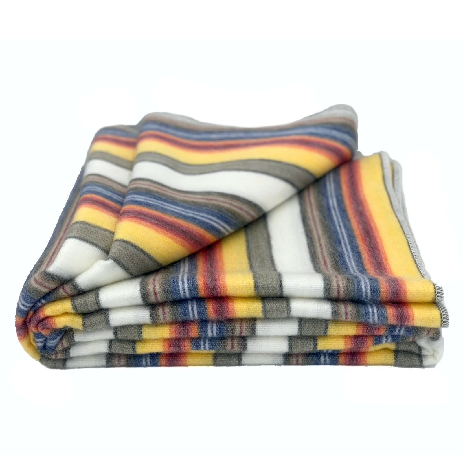 Soft & Warm Striped Baby Alpaca wool throw blanket 98"x67" QUEEN gallery