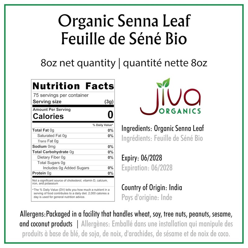Organic Senna Leaf Tea - 8 Ounce, Caffeine Free Digestive Support - Honey Flavor gallery