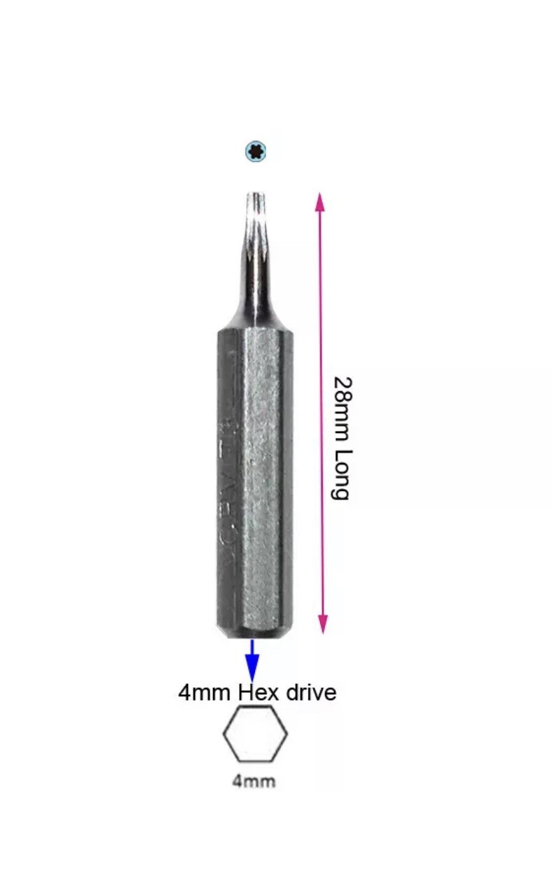 6 PCS Pentalobe Screwdriver Bits Set P2 P5 P6 5-Point 5-Star 0.8 mm 1.2 1.5 Torx gallery