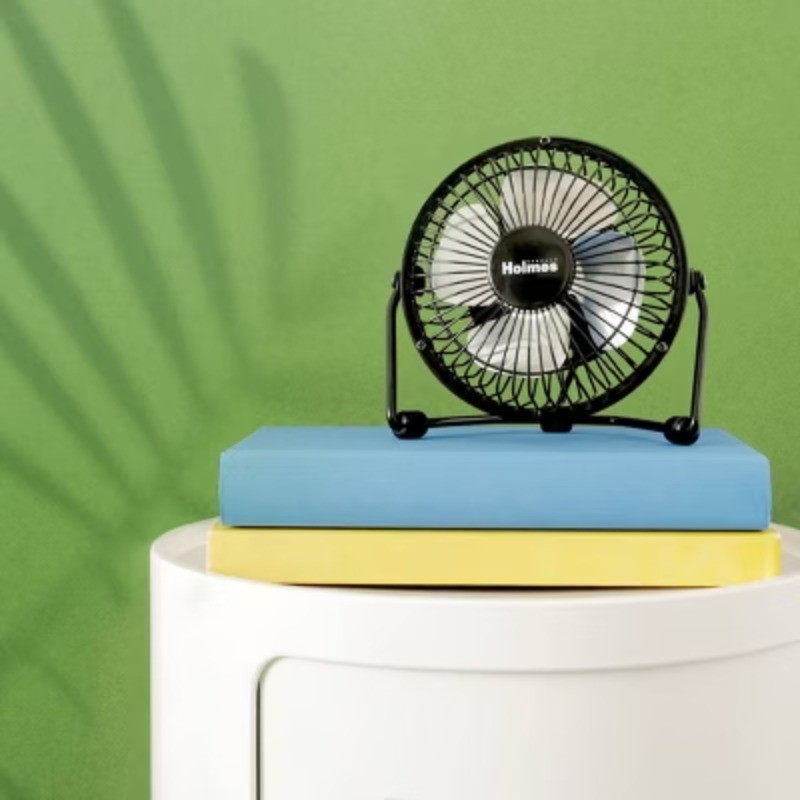 4" USB Powered Adjustable Head Personal Desk Fan Black gallery