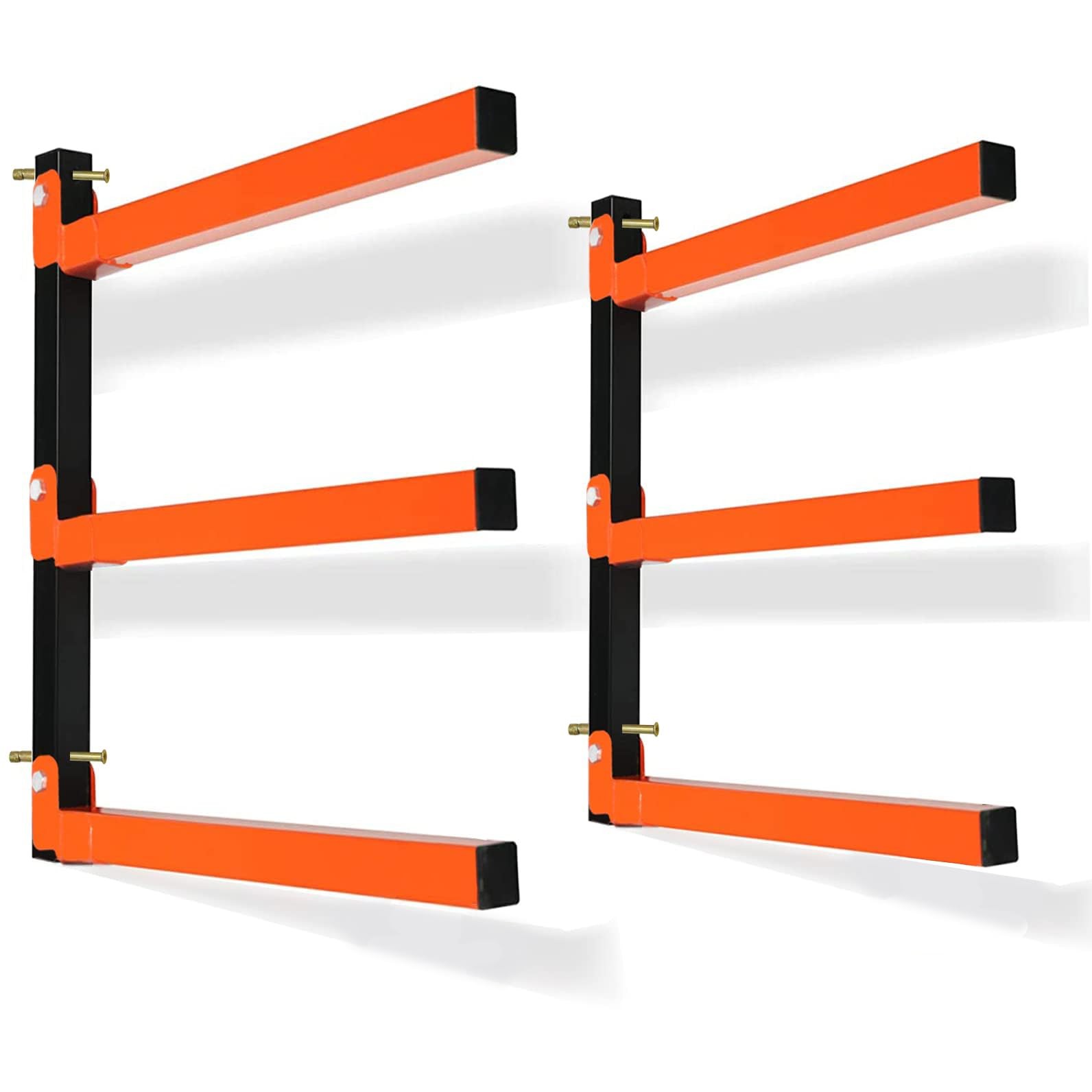 3-Level Metal Storage Rack, Heavy Duty Wall Mount, 330 lb Capacity, for Lumbe... gallery