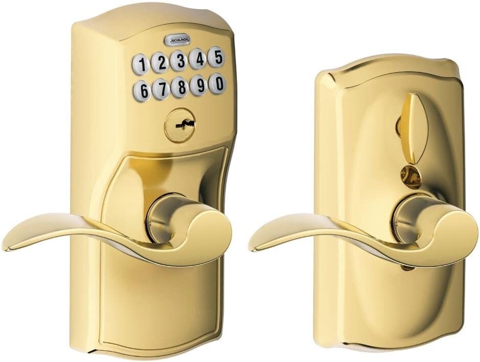 SCHLAGE FE595 CAM 505 ACC Camelot Keypad Entry with Flex-Lock and Accent Levers gallery