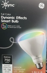 Cync Dynamic Effects Smart Bulb, 4 At Once, Indoor Floodlight, Dimmable With App