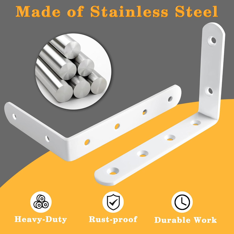 Floating Shelf Brackets,L Brackets for Shelves Heavy Duty Shelving Brackets Stai gallery