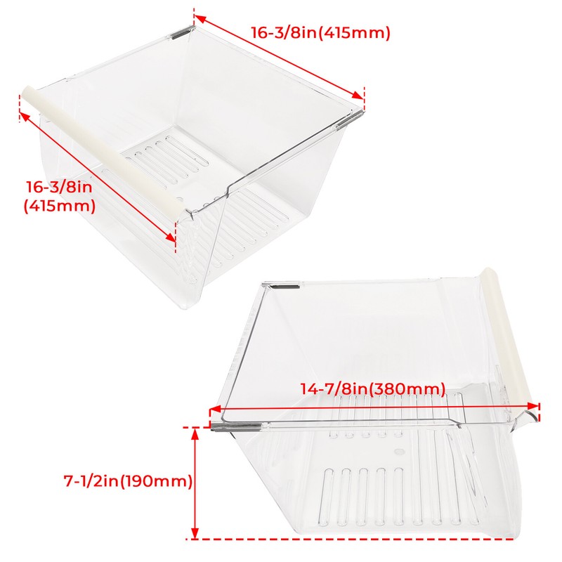 Upper Crisper Pan Compatible with Whirlpool Refrigerator #PS890591 #WP2188656 gallery