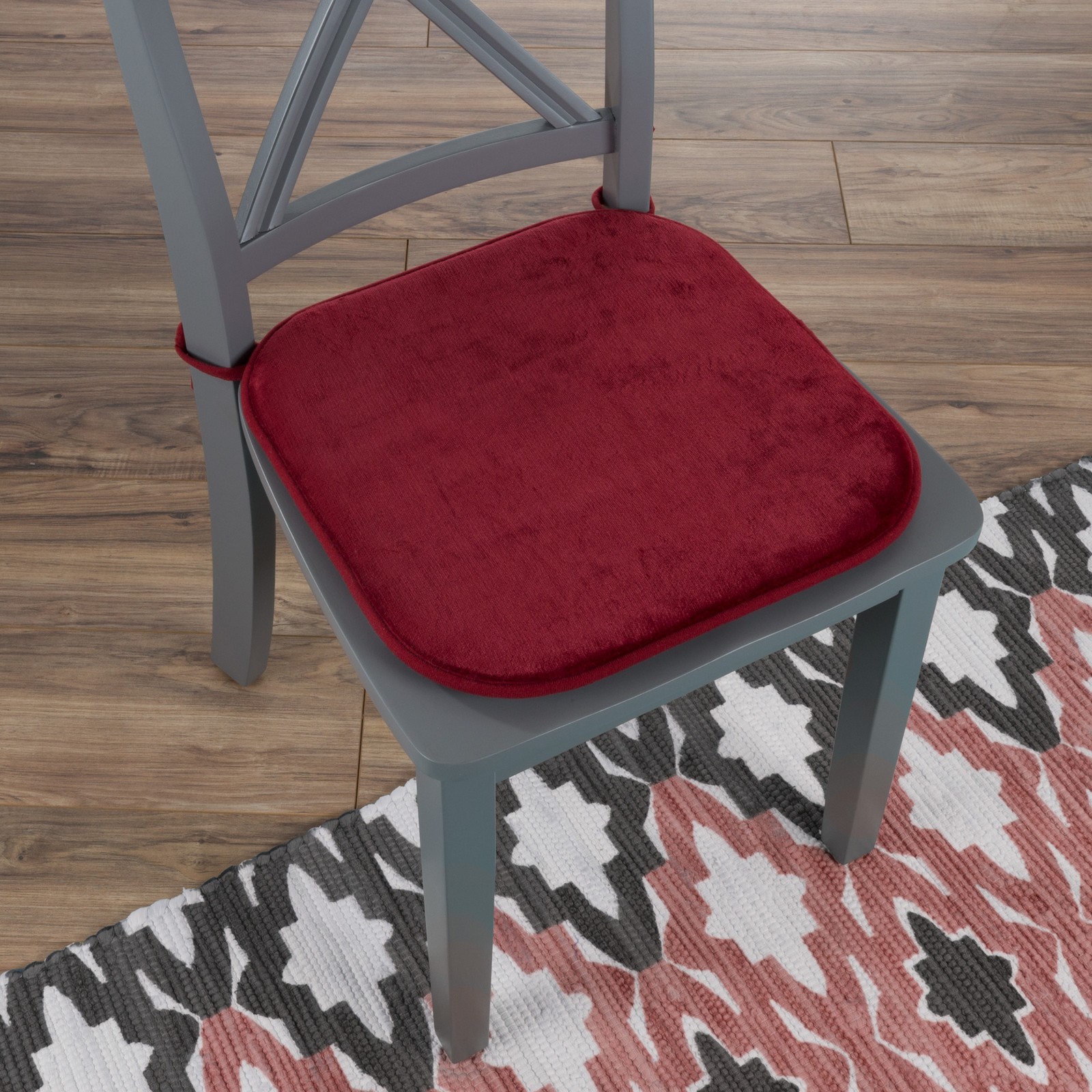 Chair Cushion with Ties Memory Foam Plush Desk Chair Seat Pad 16" x 16" gallery