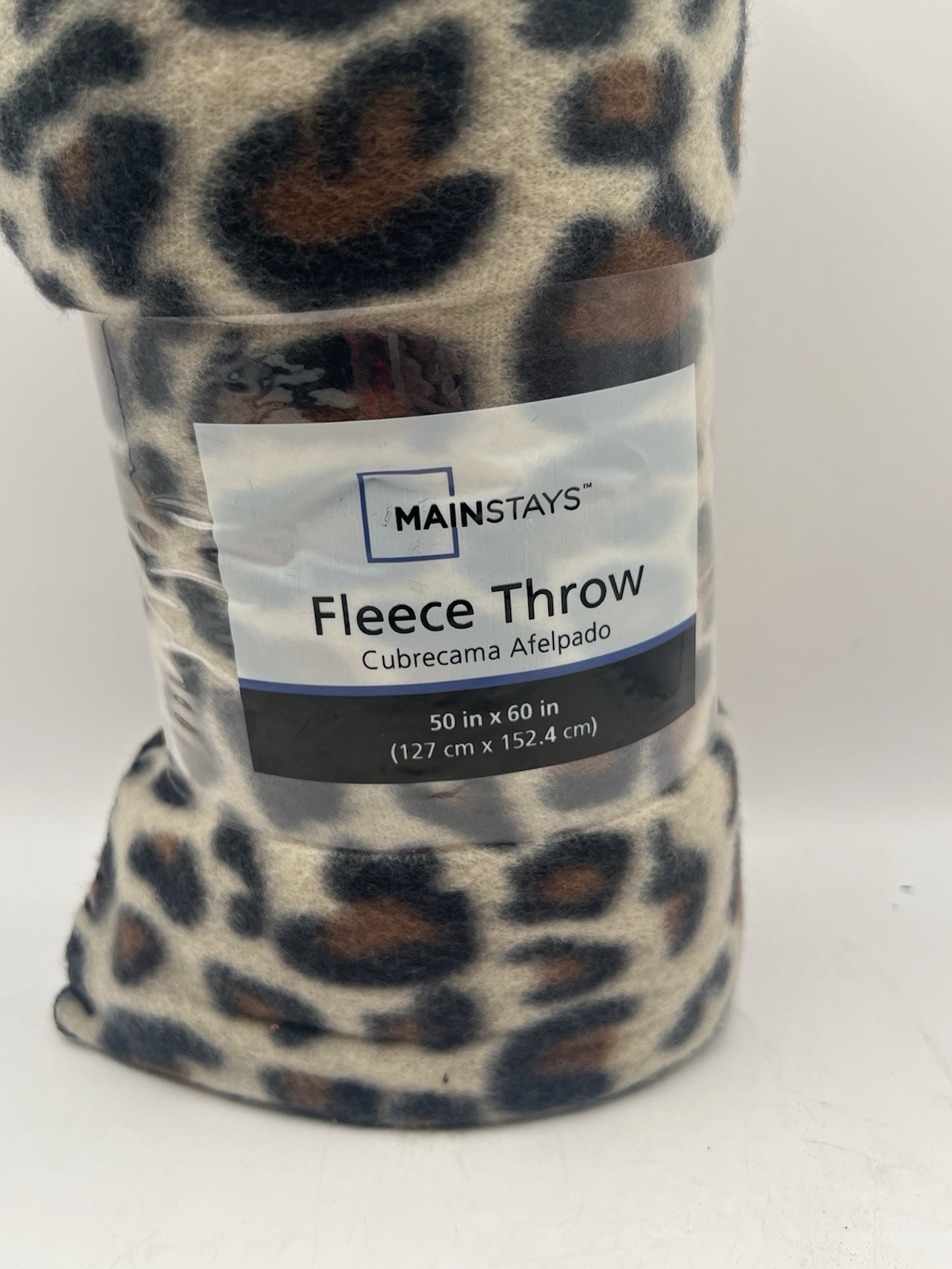 Mainstays Leopard Print Fleece Throw 50in x 60in gallery