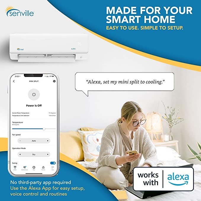 48000 BTU Five Zone Ductless Mini Split Air Conditioner and Heat Pump 22 SEER gallery
